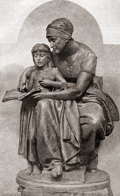 Maternal Education, from The Century Magazine, published 1887 by Eugene Delaplanche